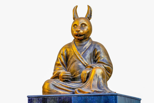 人身獸首銅像