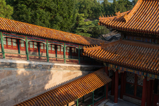 北京頤和園佛香閣長廊