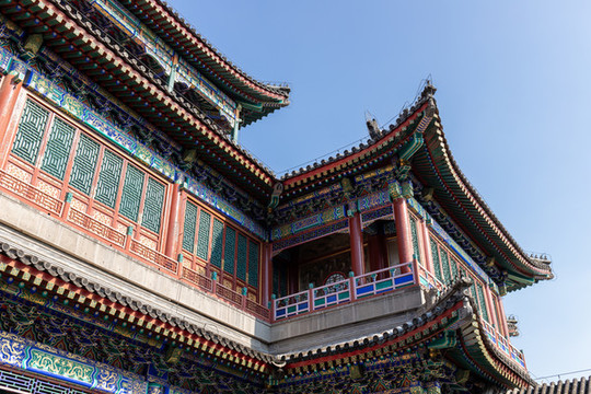 北京頤和園德和園戲樓檐角