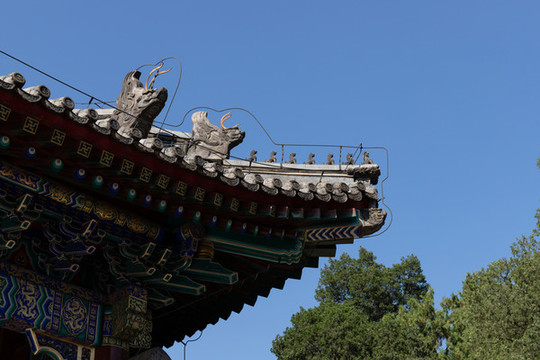 北京頤和園德和園建筑檐角