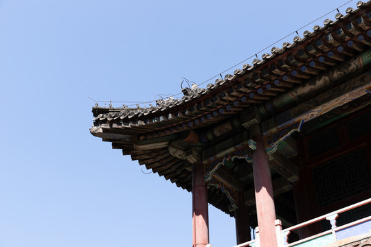北京頤和園建筑檐角
