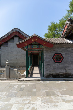 北京頤和園灰磚建筑