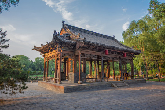 常家莊園靜園聽(tīng)雨軒