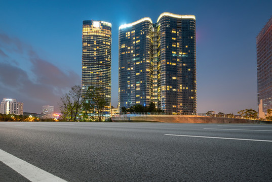 城市道路和城市夜景