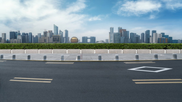 城市道路和建筑景觀