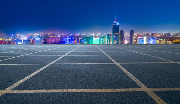 城市道路和城市夜景