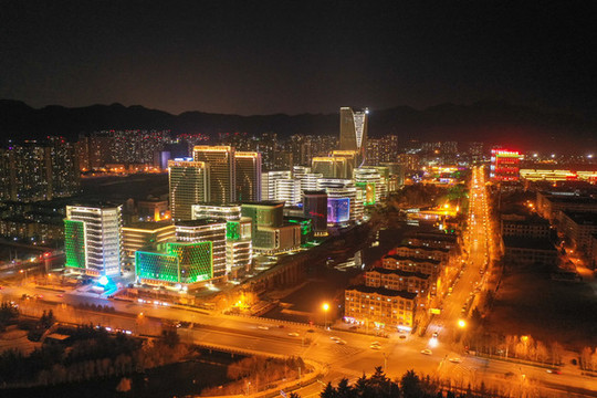 青島李滄區(qū)城市風(fēng)光夜景