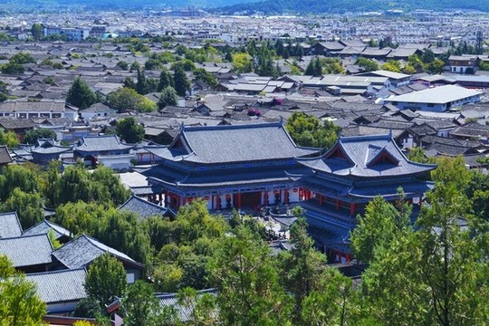 俯視麗江古城