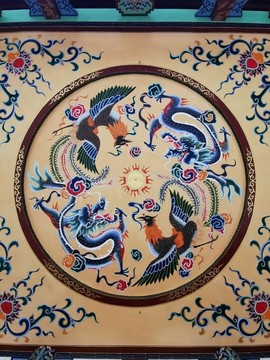 龍鳳彩繪古建彩繪