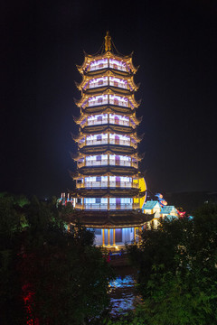 周莊古鎮(zhèn)云海寶塔
