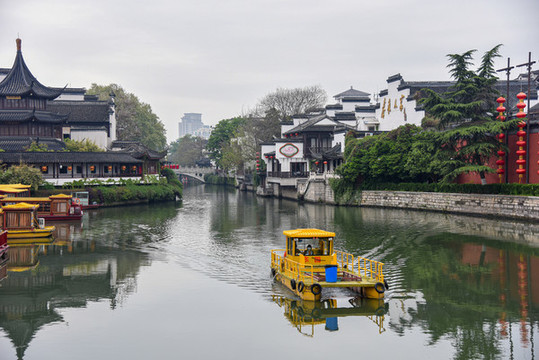 江蘇省南京市秦淮河夫子廟風(fēng)光