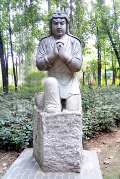 中華二十四孝雕塑鹿乳奉親