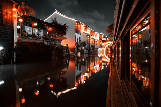 蘇州山塘街夜景