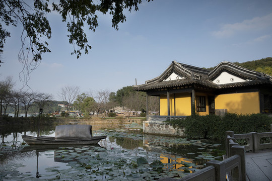 太湖無錫黿頭渚風光園林風景