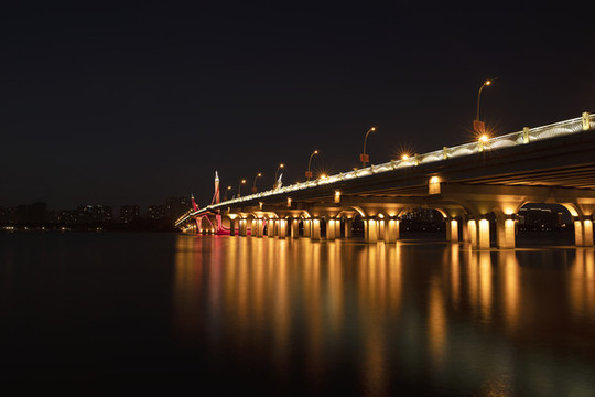 太湖無錫蠡湖夜景
