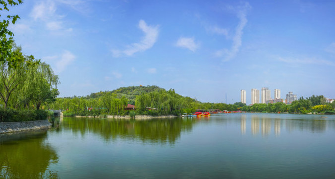 天津南翠屏公園全景