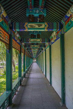 仿古長廊縱深效果