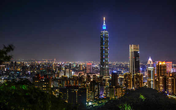 中國臺北101大廈夜景