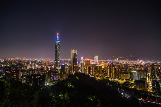 中國臺北101大廈夜景