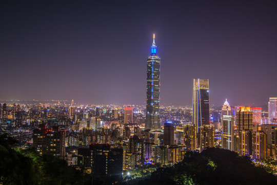 中國臺北101大廈夜景