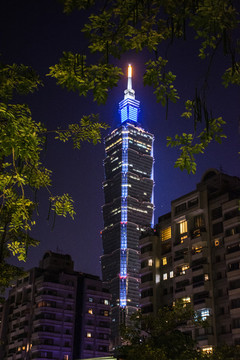 中國臺(tái)北101大廈夜景