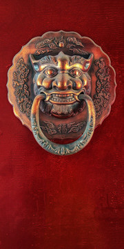 銅獅門環(huán)