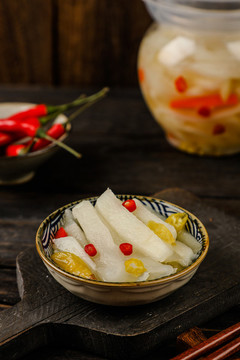 泡椒蘿卜干白醋咸菜泡菜