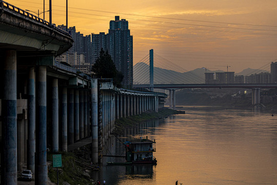 重慶沙濱路晚霞