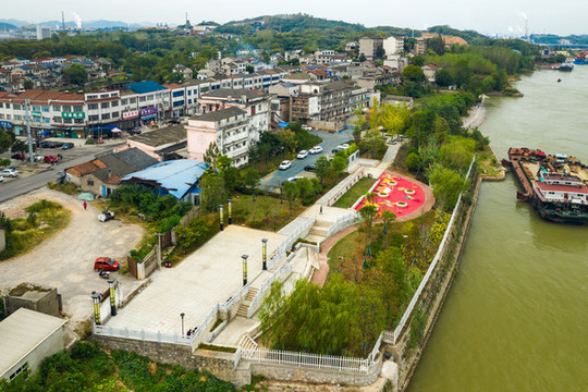 枝城鎮(zhèn)洋溪集鎮(zhèn)航拍