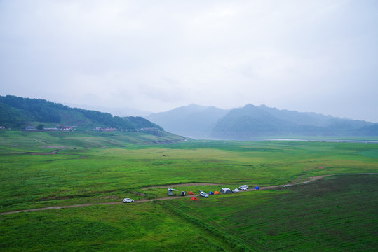 遼寧丹東寬甸綠江村風光
