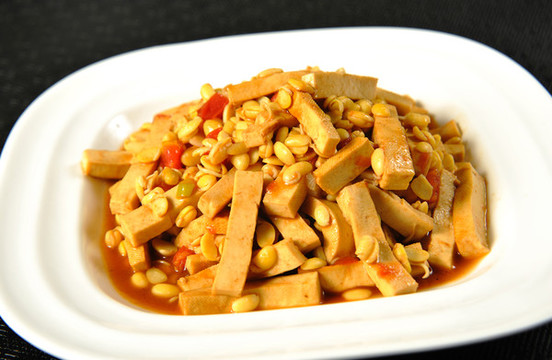豆芽炒豆腐