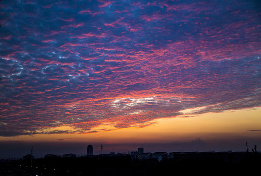 日落和黎明的天空背景