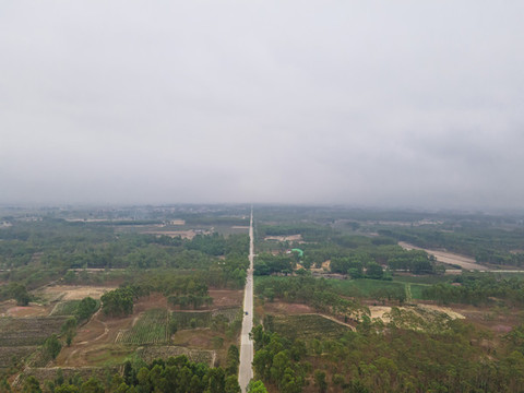 航拍海邊小鎮(zhèn)