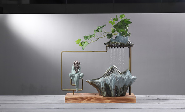 禪意流水?dāng)[件