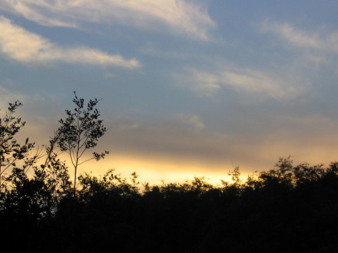 夕陽西下的天空