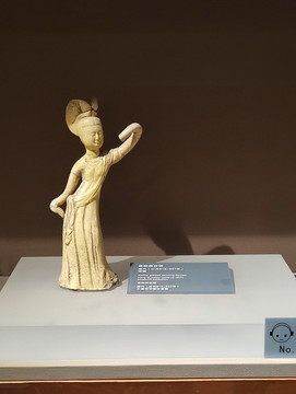 黃釉舞伎俑