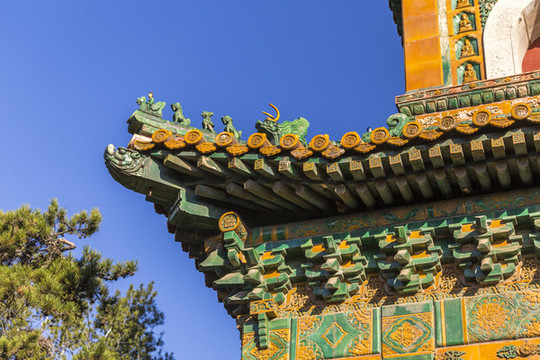 北京頤和園景點(diǎn)建筑風(fēng)光