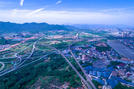 廣西桂林城北區(qū)城市建筑航拍