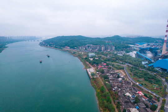 湖南株洲城市建筑航拍