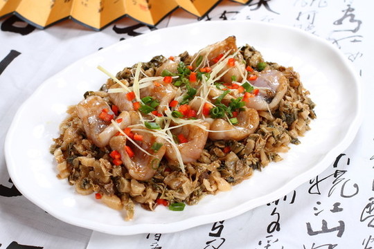 菜干蒸魚腩