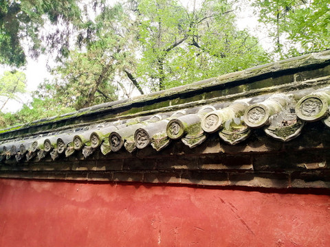 古代建筑紅墻