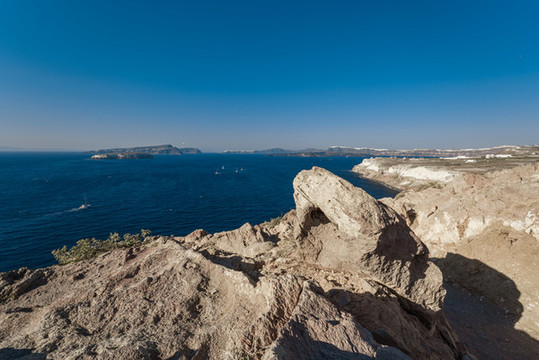 希臘圣托里尼海島火山口自然景觀