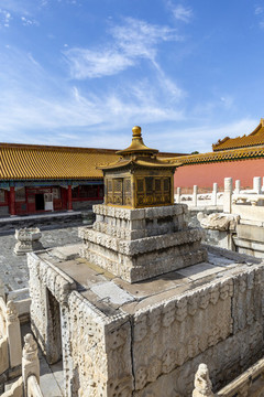 北京故宮乾清宮前江山社稷亭