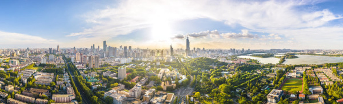 南京城市風光高清航拍全景
