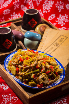 香辣豬肚美食