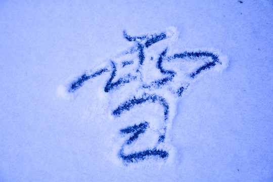 雪地新年祝愿