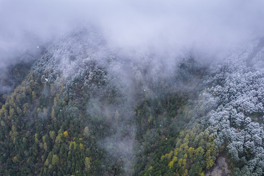 川西高原秋季高山峽谷自然風(fēng)光