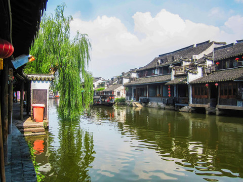 中國浙江嘉興西塘古鎮(zhèn)風(fēng)光