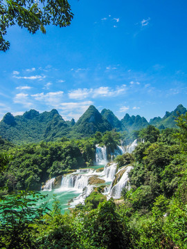 中國廣西崇左德天跨國大瀑布風(fēng)光