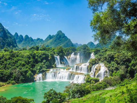 中國廣西崇左德天跨國大瀑布風(fēng)光